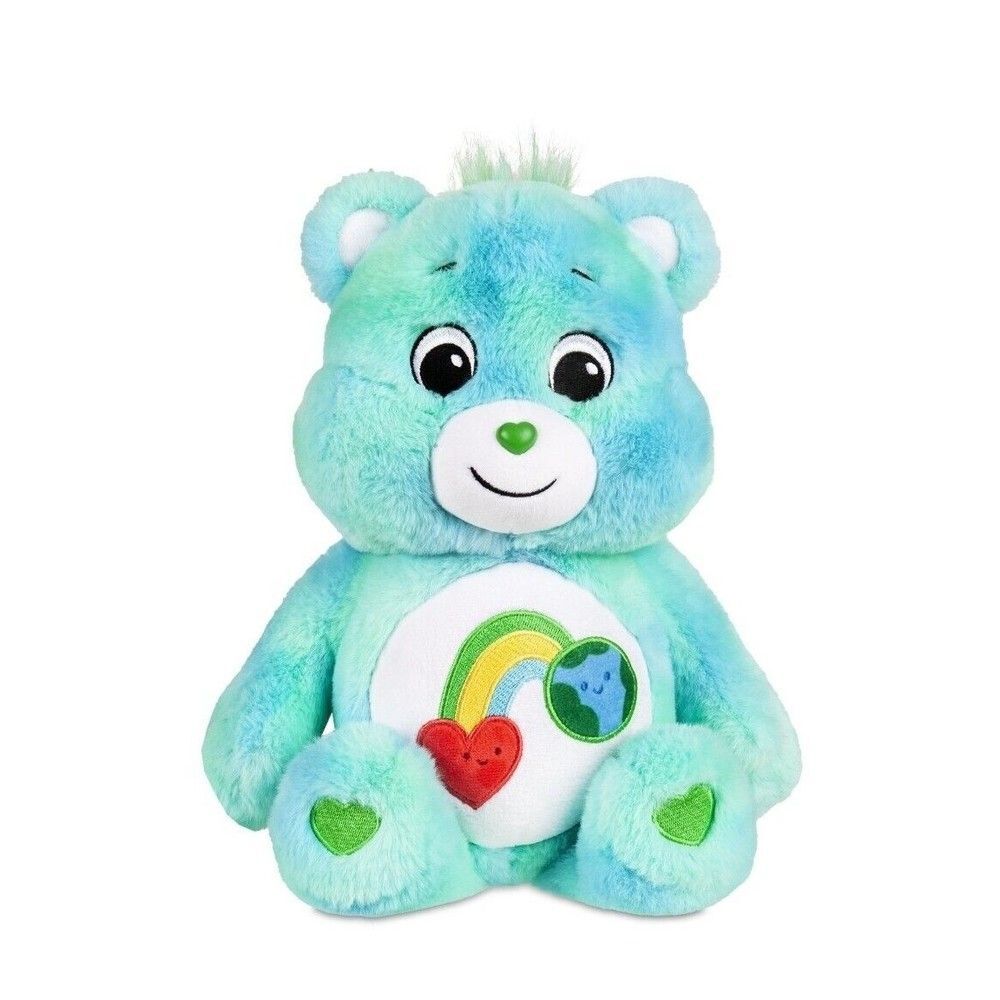 14" Care Bears 'I Care Bear' Love Earth Day Plush Collectible, Limited Edition - Picture 3 of 7
